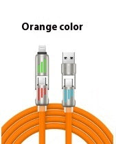 Breathing Light Four In One Fast Charge Cable USB C