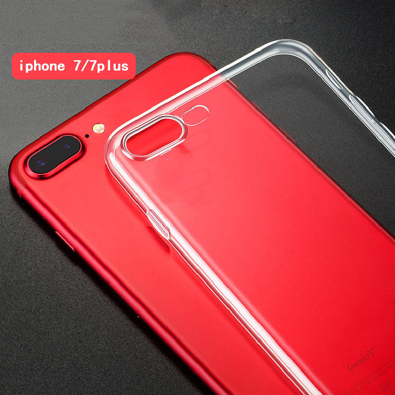 Fine Hole Transparent TPU Back Cover Case For iPhone