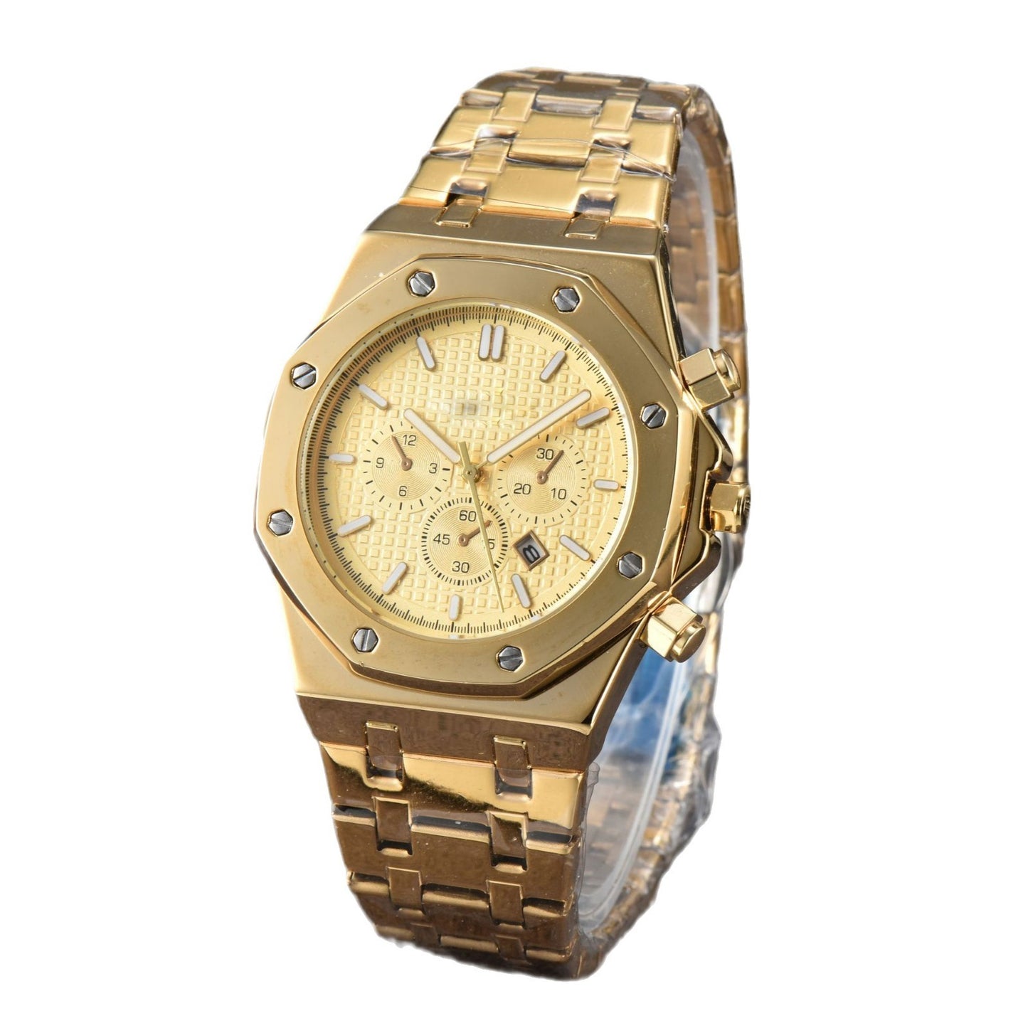 Men’s Stainless Steel Quartz Watch Analog Calendar Dress Casual Styles