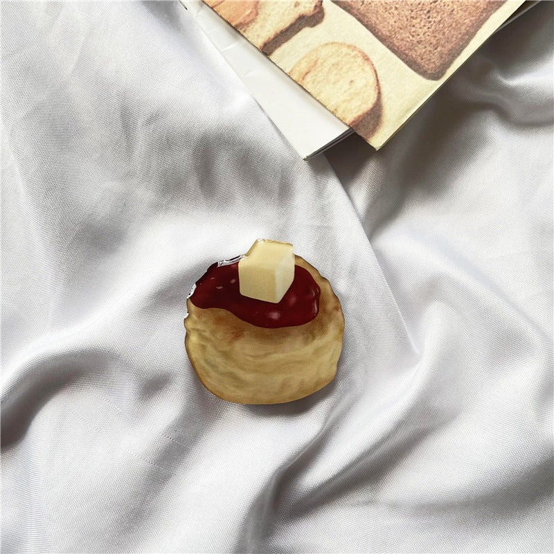 Simulation Muffin Toast Cake Epoxy Desktop Phone Holder