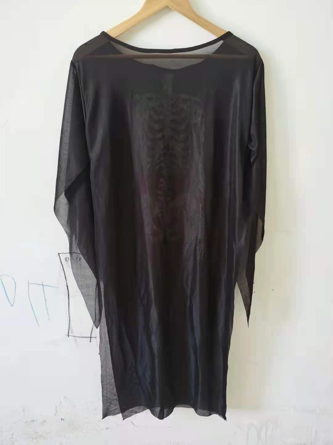 Halloween Skeleton Costume Makeup Outfit Scary Skull Party Ball Clothing