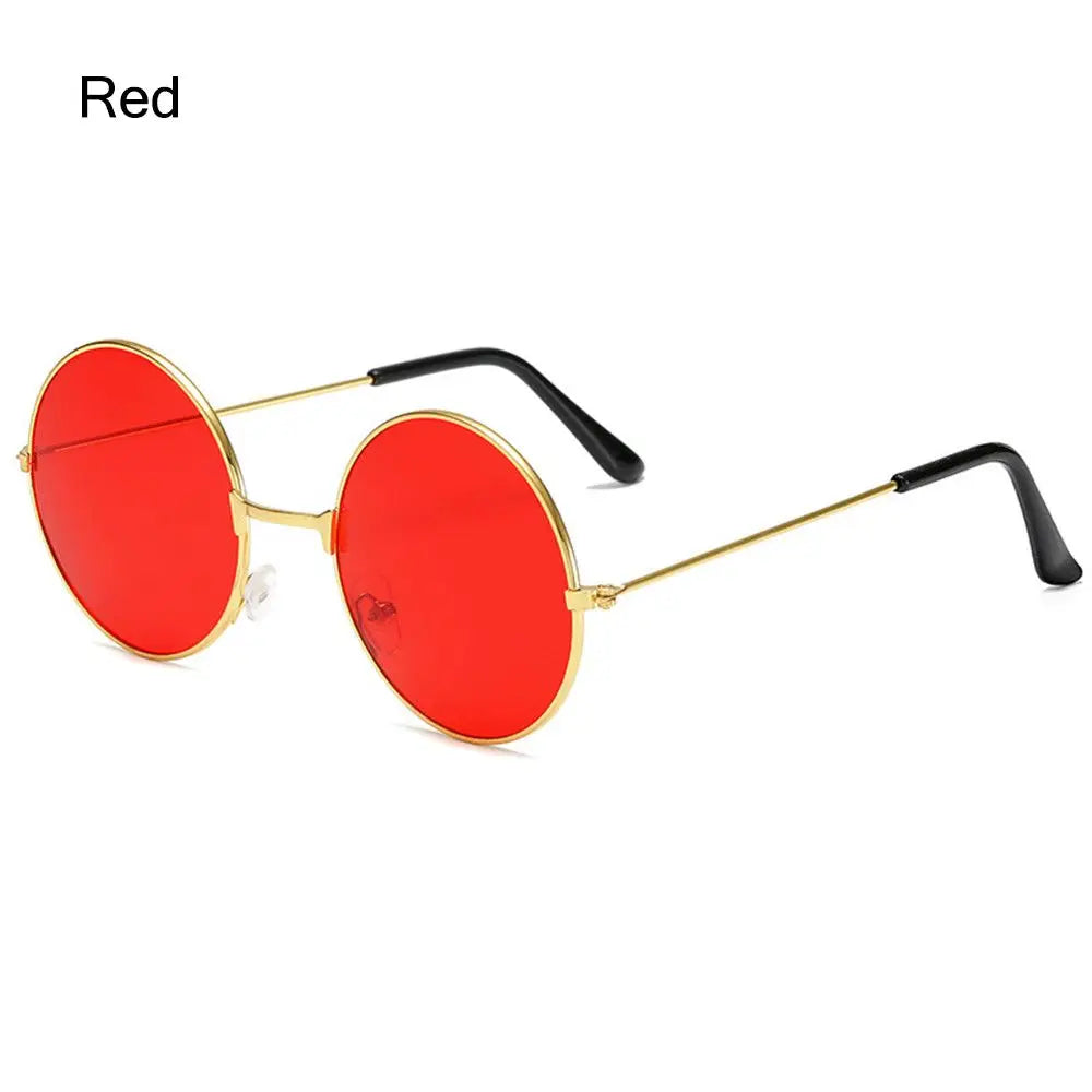 Fashion Retro round Hippie Sunglasses for Women Men Trendy Punk Disco Party Glasses Circle Metal UV Protection Sunglasses