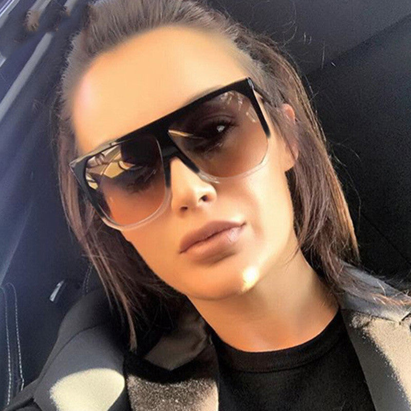 Large Frame Sunglasses for Women and Men - Fashion Retro UV400 PC Lens