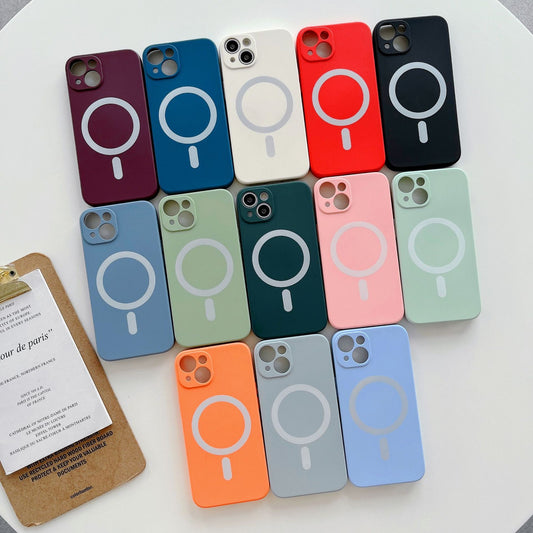 Magnetic TPU Back Case For iPhone 14 Pro Wireless Charge