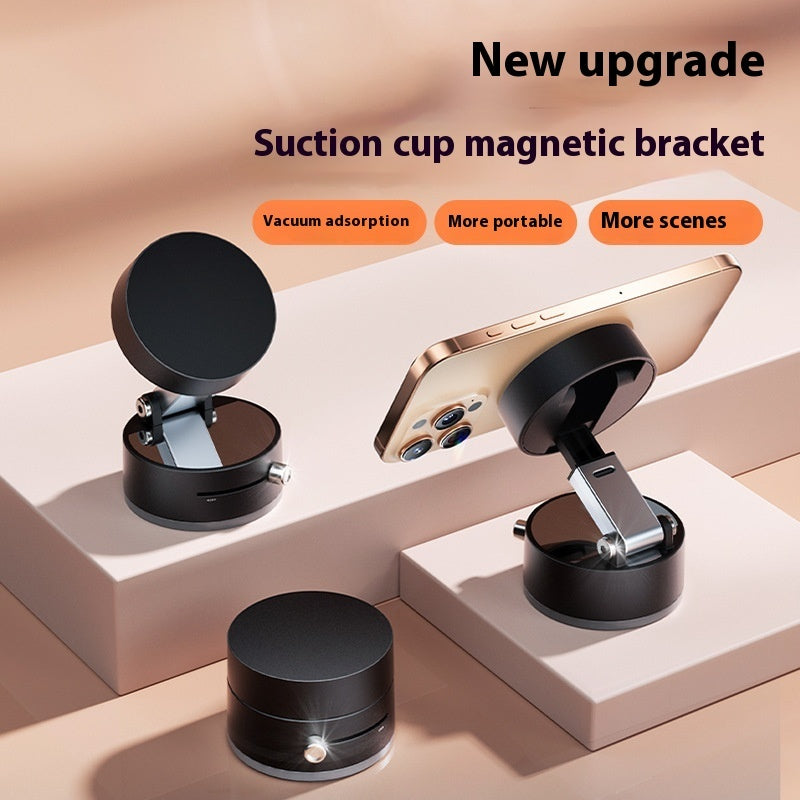 Foldable Magnetic Vacuum Car Phone Holder With Suction Cup