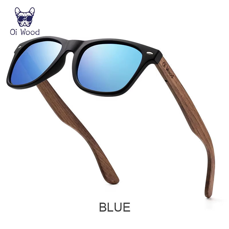 Brand Natural Wooden Sunglasses Men Polarized Fashion Sun Glasses Original Wood Oculos De Sol Masculino New TR90 Frames