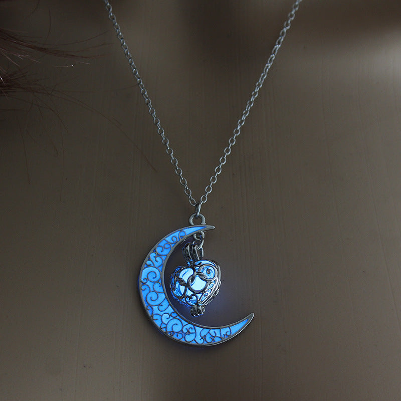 Men’s Luminous Flame Dragon Necklace Fashion Trendy Domineering Jewelry Gift