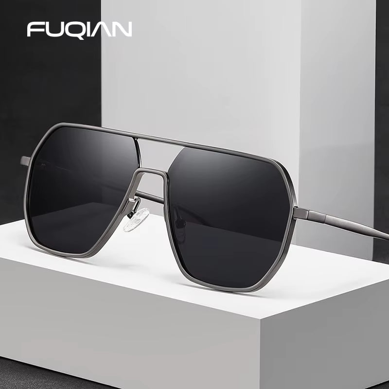 Luxury Metal Photochromic Sunglasses Men Women Fashion Polarized Sun Glasses Stylish Chameleon Anti-Glare Driving Shades UV400