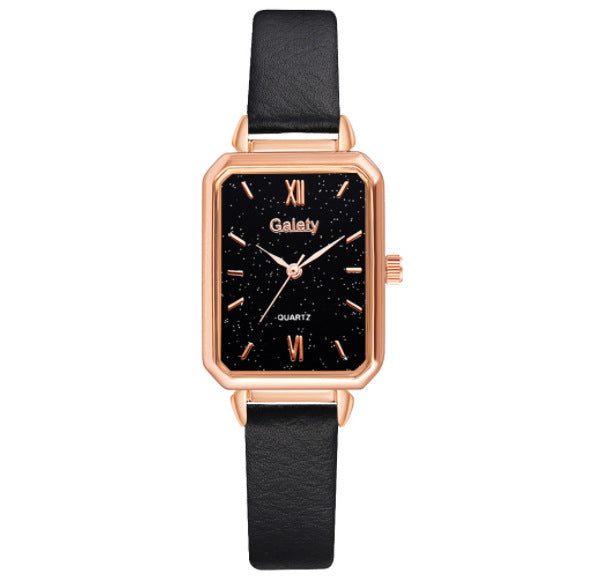 Retro Temperament Square Womens Watch Malachite Green