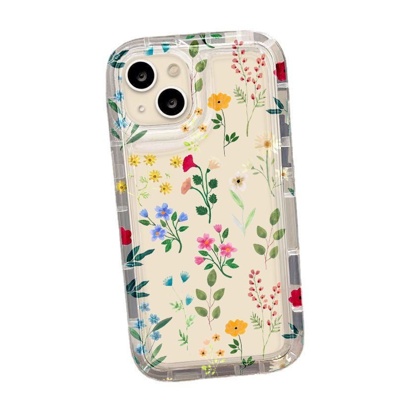 Floral Transparent Space Iphone Case With Shockproof