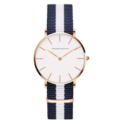 36mm Ladies Simple Waterproof Watch Korean White Belt