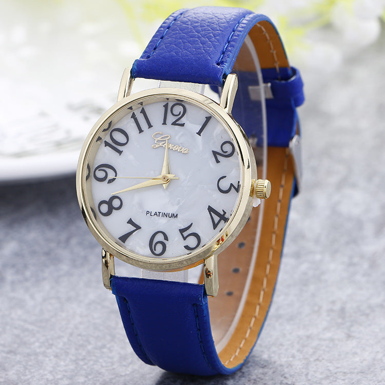 Marble Belt Watch Fashion Geneva Casual Watch Men Women
