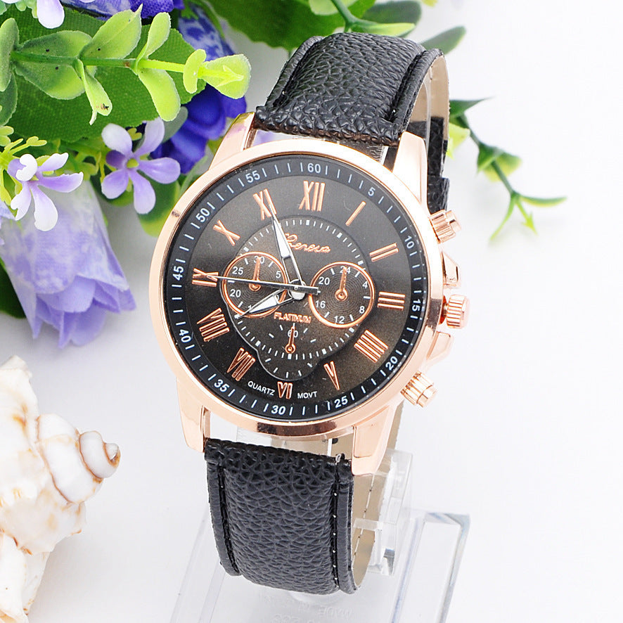Three Eye Geneva Watches Lovers Retro Quartz Trends