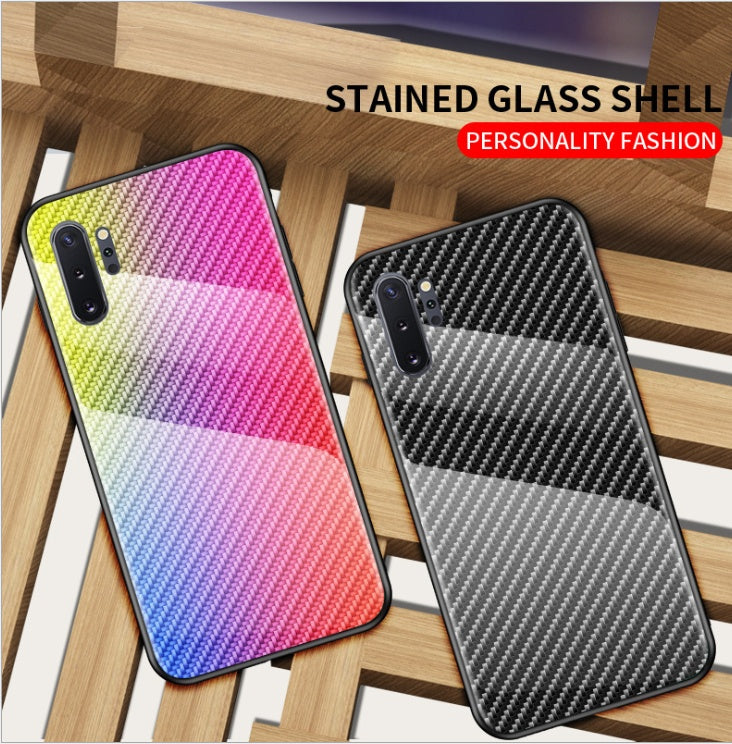 Graded Carbon Fiber Glass Toughened Phone Case For A51 A91