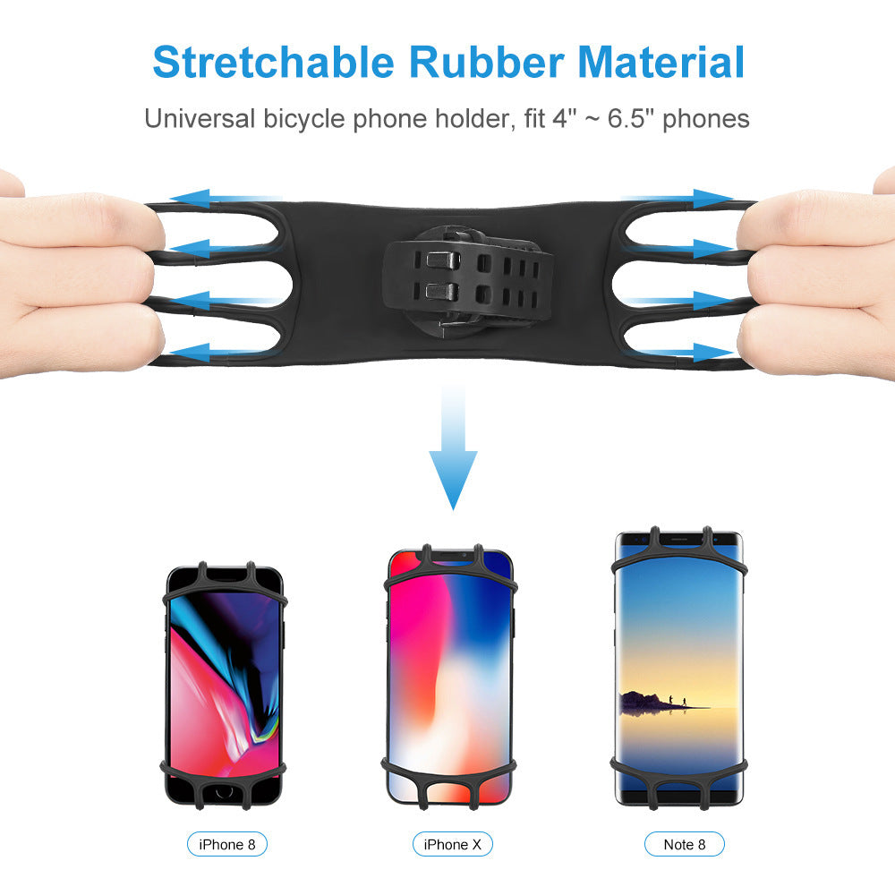 Floveme Bicycle Silicone Phone Holder Rotating Bracket