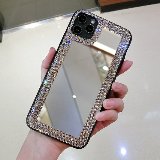 Rhinestone Encrusted Silicone Case for iPhone Drop Resistant