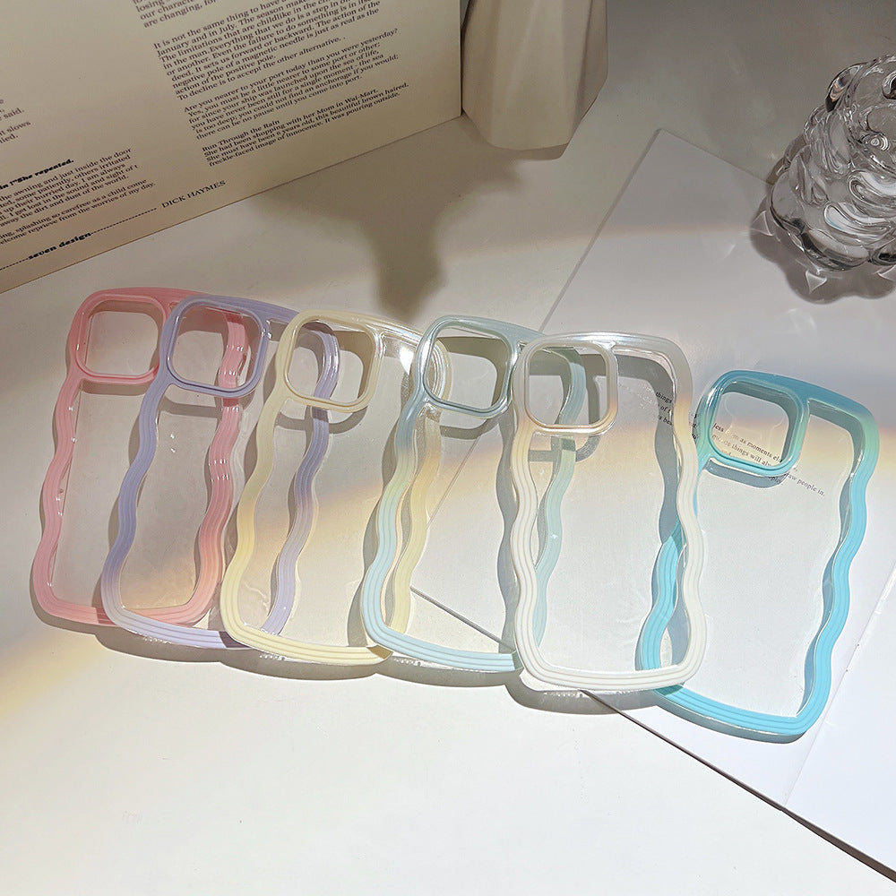 Wave Border Candy Color Phone Case For iPhone Slim Design