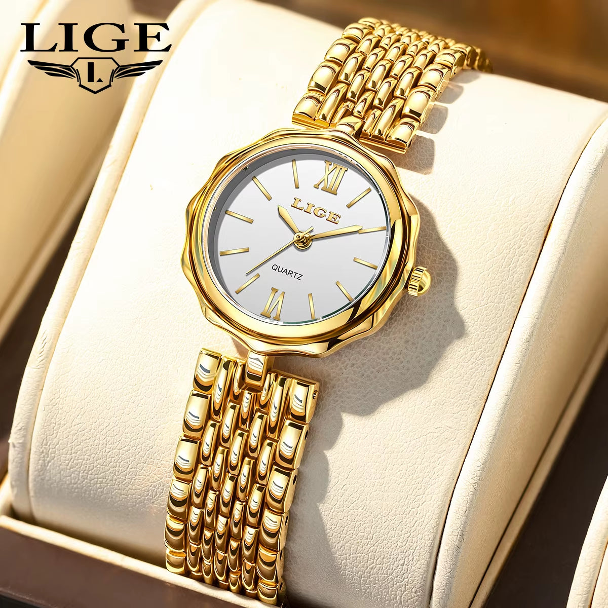 Luxury Top Brand Women'S Watches Elegant Fashion Gold Watch for Women Original Simple Quartz Waterproof Wristwatch Ladies
