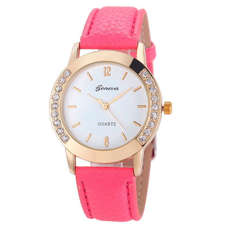 Bilateral Diamond Ladies Belt Watch Geneva Womens Casual