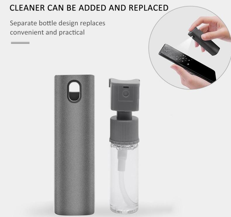 2 In 1 Screen Cleaner Kit For Phone And PC Microfiber Cloth