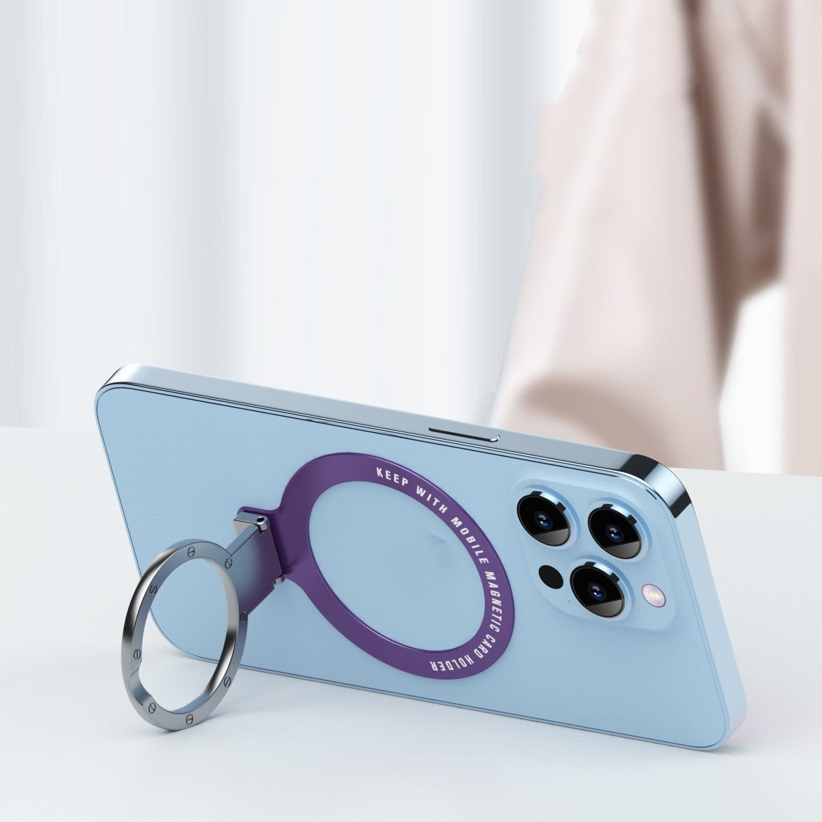 Adhesive Ultra Thin Foldable Mobile Phone Holder Metal