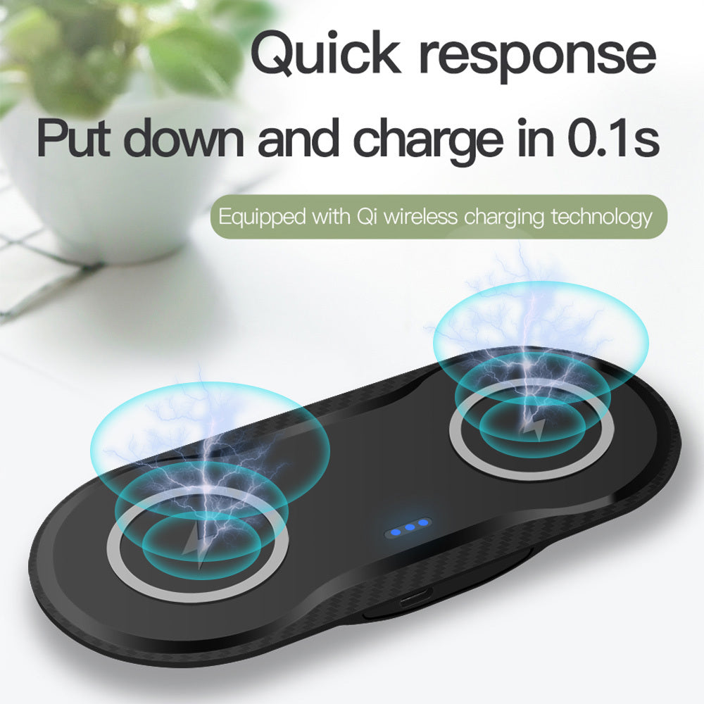 Dual Wireless Charger For Phones With Stable Fast Charging