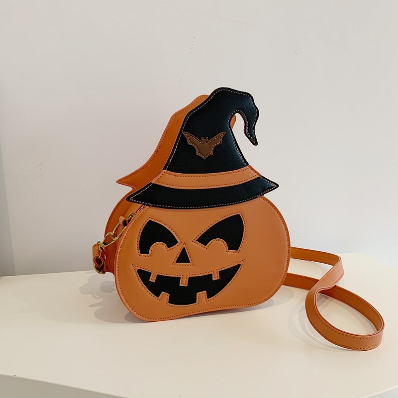 Women’s Halloween Pumpkin Shoulder Bag Cute Crossbody Messenger Purse