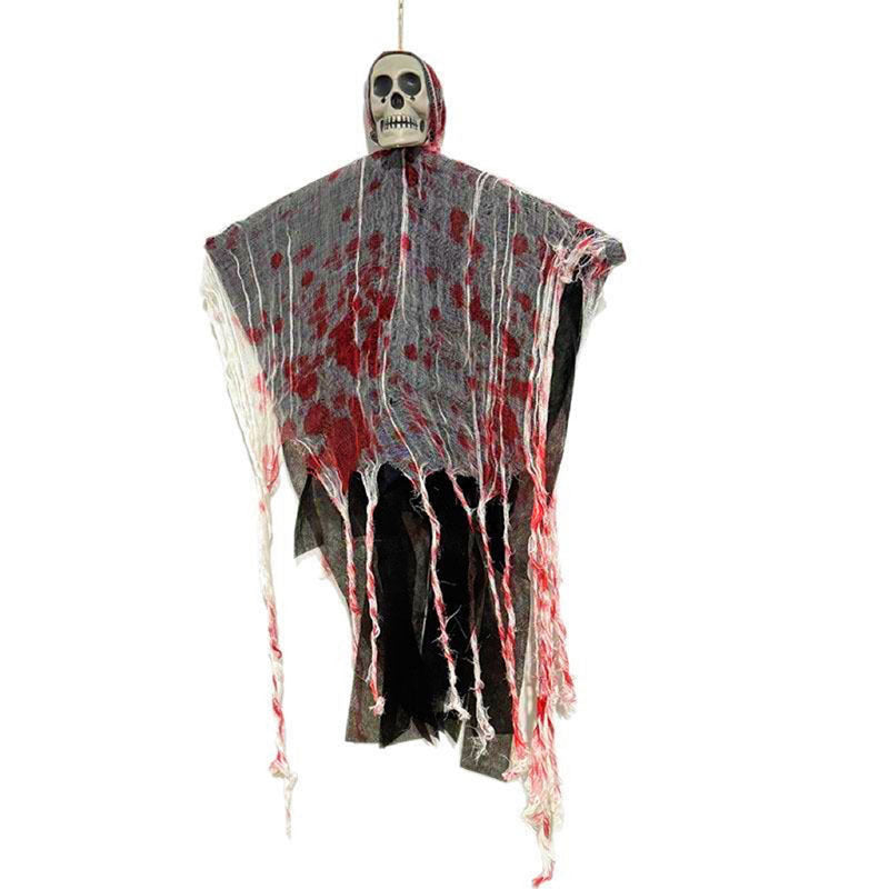 Halloween Blood Red Glowing Skull Outdoor Party Decoration Spooky Ornament