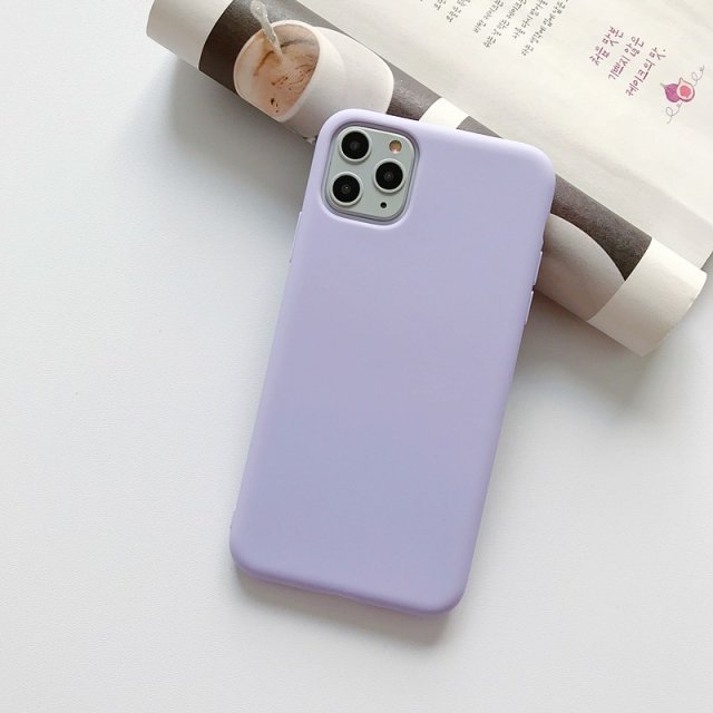 Color Silicone Case For iPhone 12 11 Pro XS XR XS Max