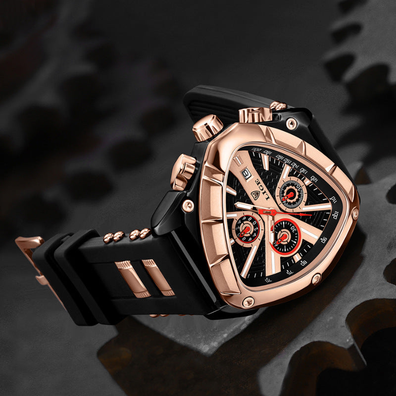 Polygon Men’s Luminous Calendar Watch 30m Waterproof – Multi-Color Options