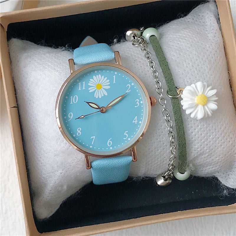 All Match Trendy Girls Quartz Watch Set With Bracelet