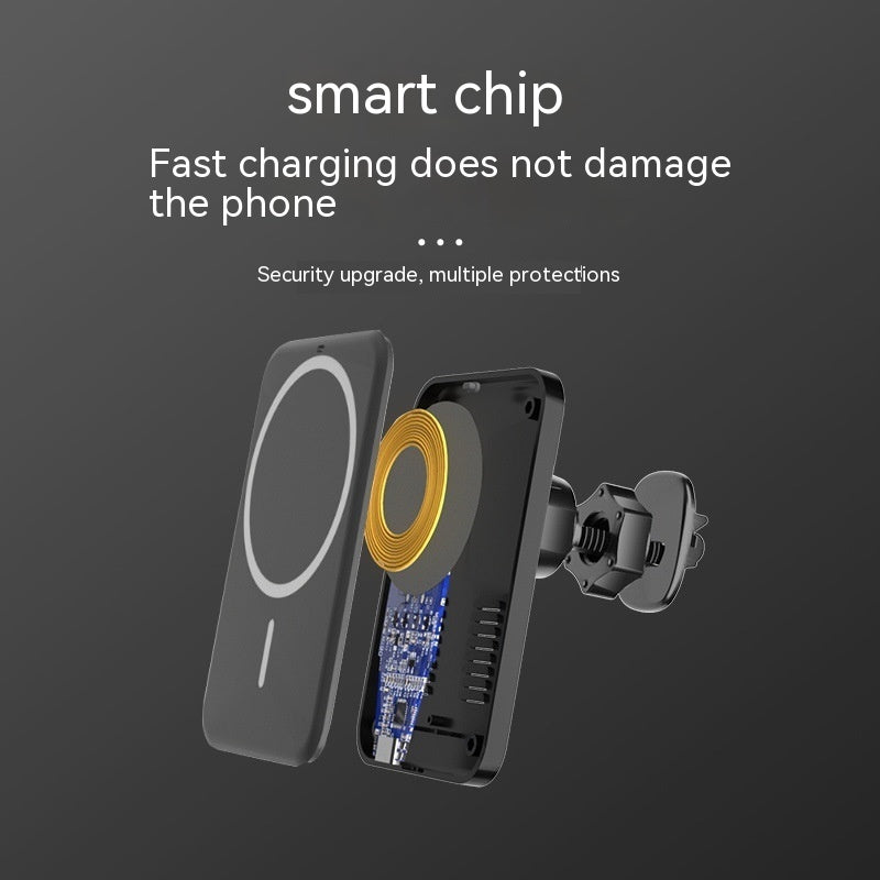 Plastic Car Wireless Charger 15W Fast Charge Type C