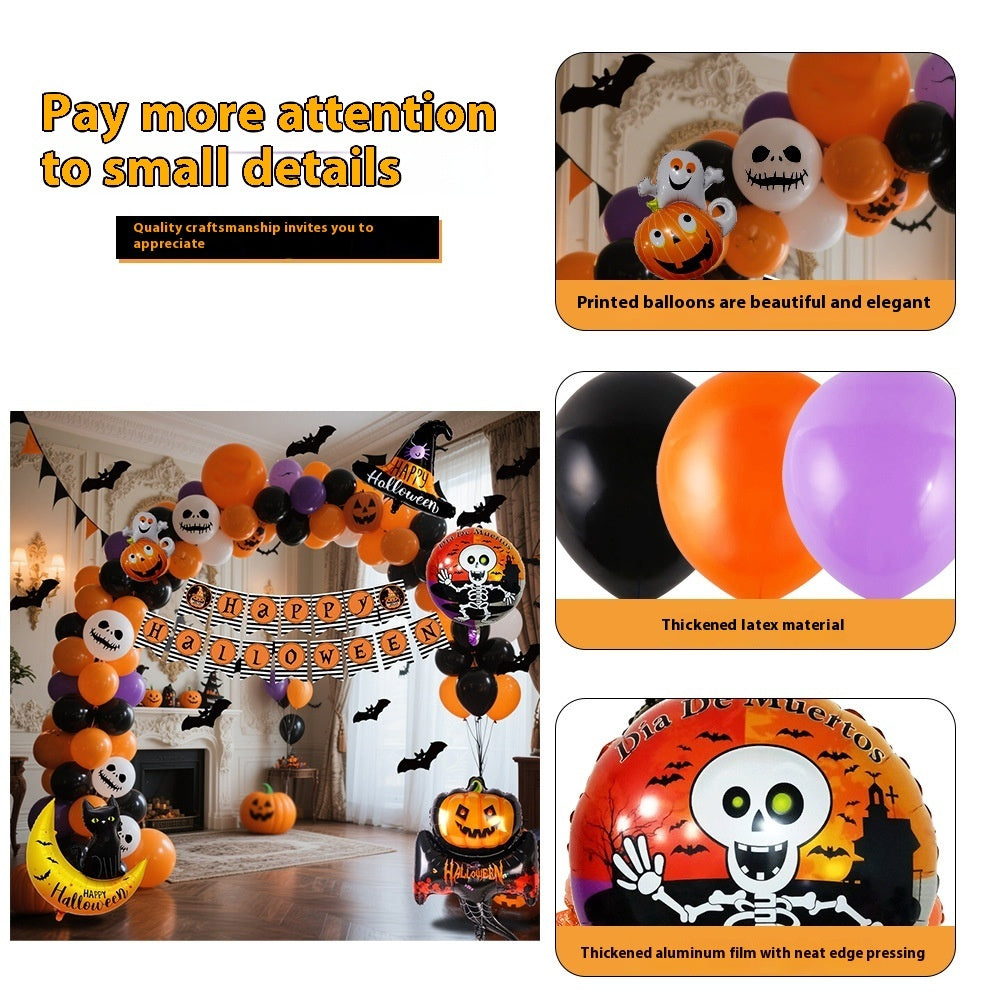 Halloween Hanging Flag Balloon Set Party Decoration Supplies for Home & Event