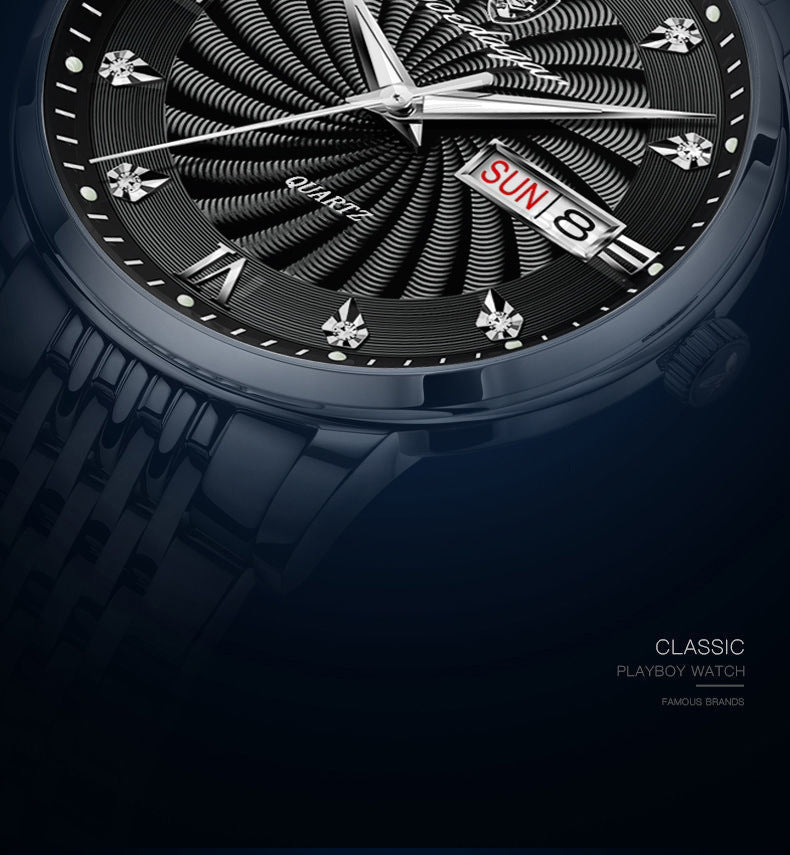 Water Resistant Stainless Steel Strap Quartz Men’s Watch – Multiple Style Options