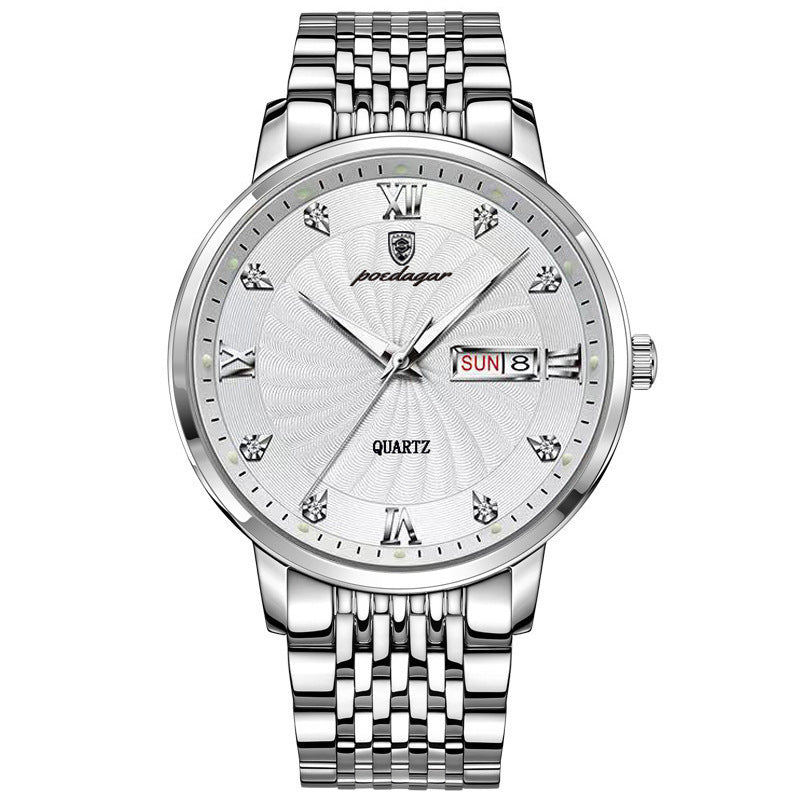 Water Resistant Stainless Steel Strap Quartz Men’s Watch – Multiple Style Options