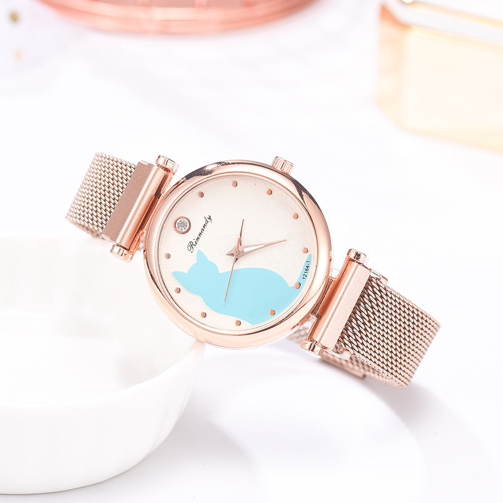 Quartz Women's Fashion Leisure Alloy Textile Watch