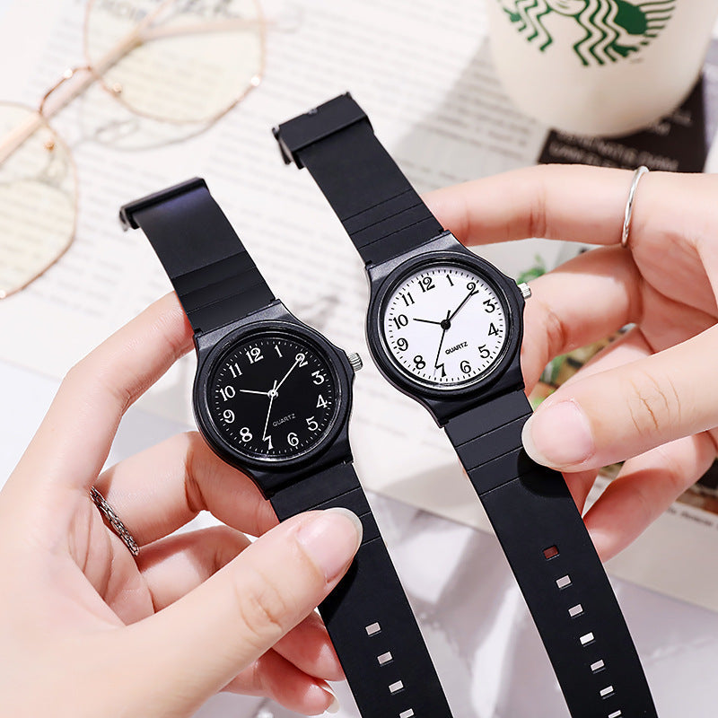 Waterproof Silent Exam Quartz Watch – Minimal Noise, Casual Colors for Students