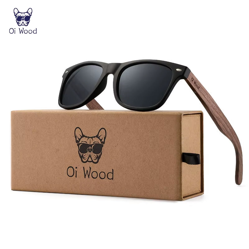 Brand Natural Wooden Sunglasses Men Polarized Fashion Sun Glasses Original Wood Oculos De Sol Masculino New TR90 Frames