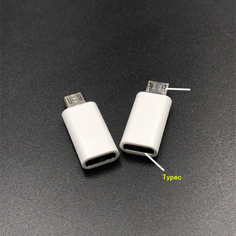 Type C Female To Android Phone Adapter Black And White