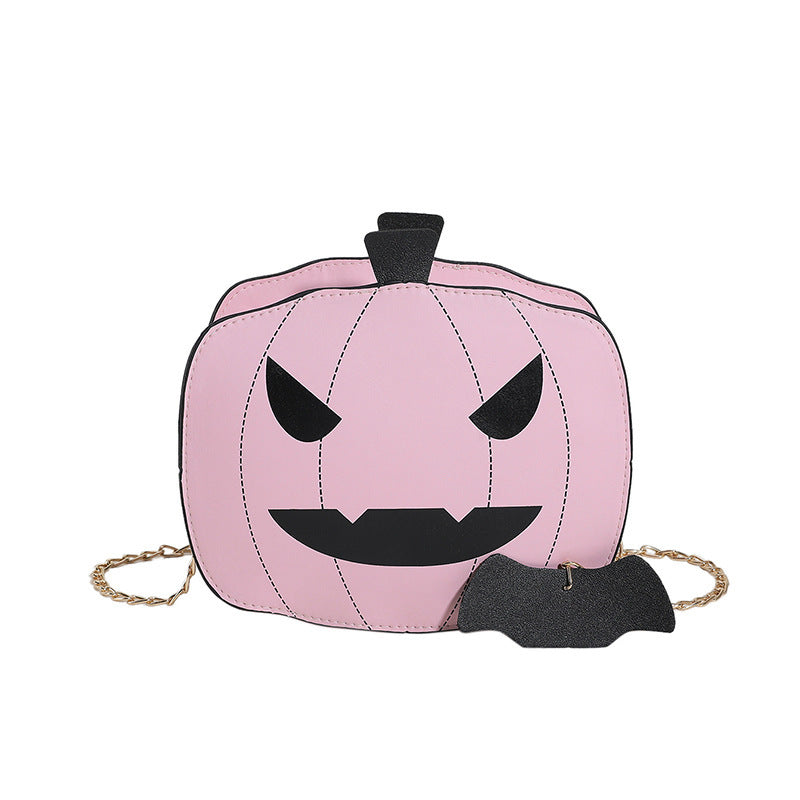 Women’s Halloween Pumpkin Shoulder Bag Cartoon Chain Crossbody Funny Creative Purse