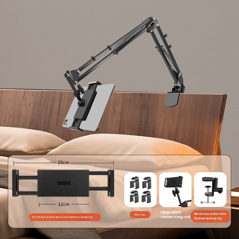 Folding Bedside Lazy Phone Holder With Universal Clips