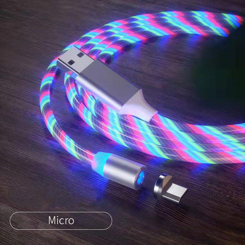 Magnetic Charging Cable With Type C Micro USB Lightning
