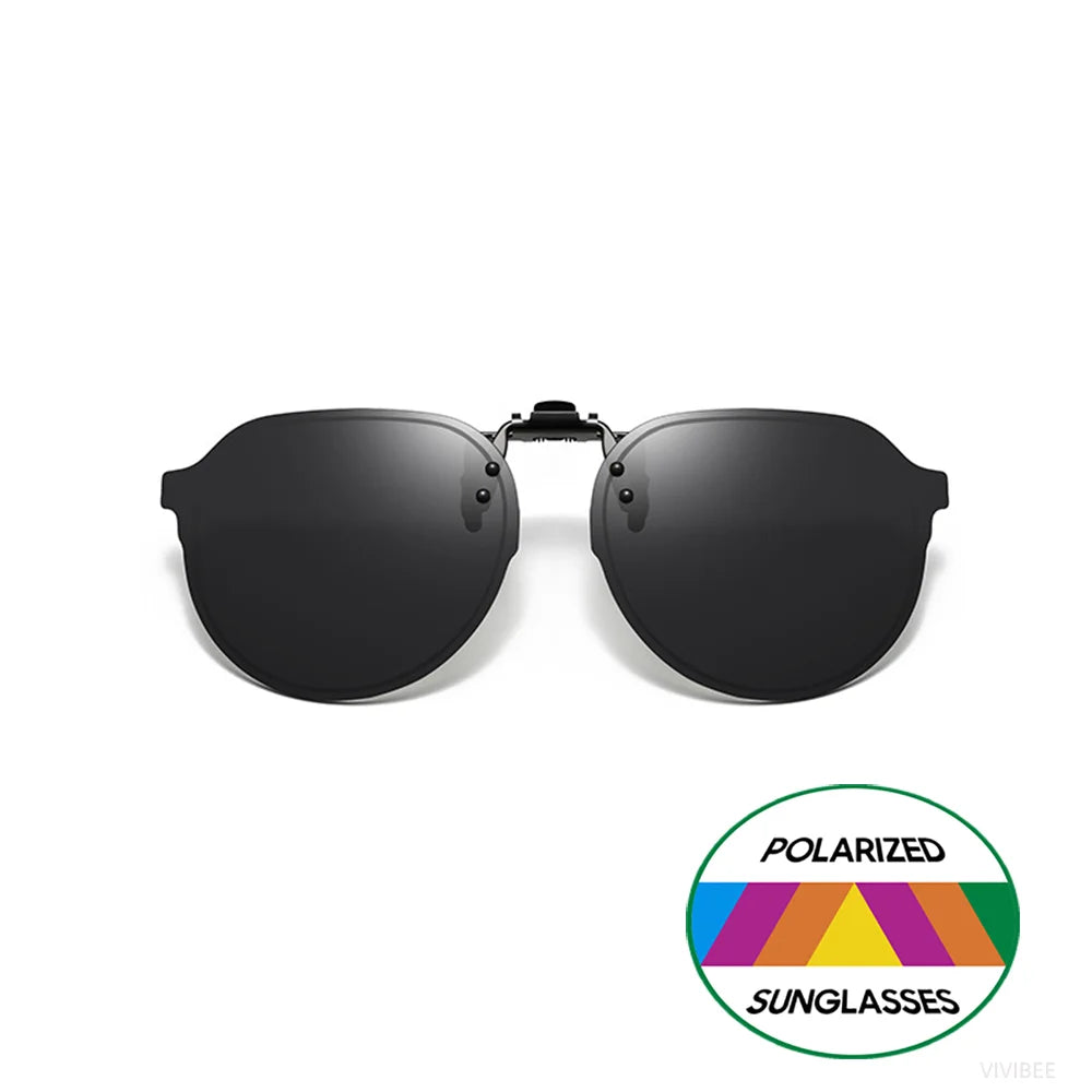 Flip Up Polarized Sunglasses for Driving Fishing UV400 Free Shipping W/ Case