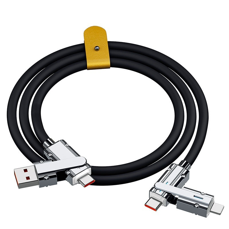Orange Fast Charge USB Type C Lightning Cable 1m Zinc Alloy