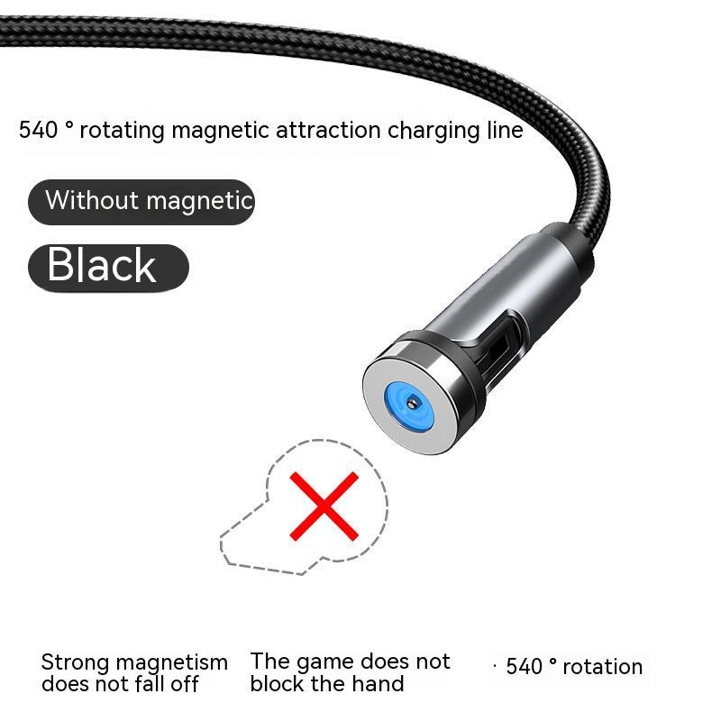 540 Degree Rotating 3In1 Magnetic Cable Type C MicroUSB 8PIN