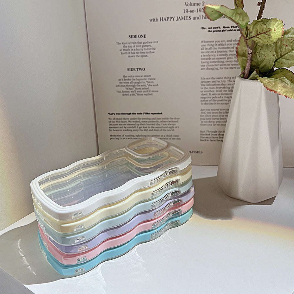 Wave Border Candy Color Phone Case For iPhone Slim Design