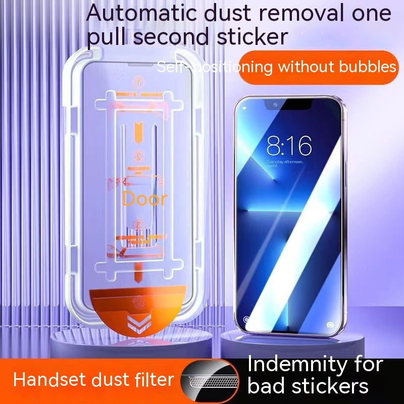 Tempered Glass Screen Protector For iPhone Dust Removal