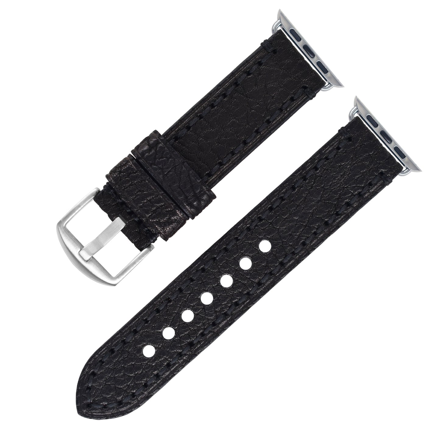 Casual Top Layer Cow Leather Watch Strap With Metal Buckles