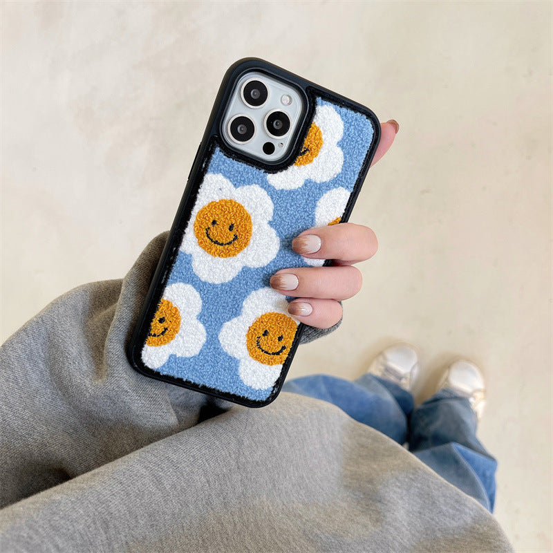 Sunflower Plush Phone Case For Apple iPhone Back Cover