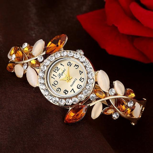 Trendy Diamond Colorful Crystal Womens Bracelet Watch